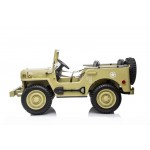 Little Riders Military Jeep 24V Electric Kids Ride On - Olive Green