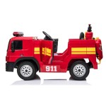 Little Riders 12V Fire Rescue Truck Kids Electric Ride On - Red