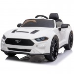 Little Riders Licensed Mustang 12V Kids Electric Ride On Car - White