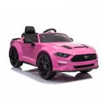 Little Riders Licensed Mustang 12V Kids Electric Ride On Car - Pink