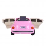 Little Riders Volkswagen VW Beetle 12V Licensed Kids Ride On Car with Remote - Pink