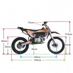 MW 150cc Big Wheel Pro Dirt Bike Red
