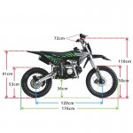 MW 125cc Big Wheel Dirt Bike Blue MW 125cc Big Wheel Dirt Bike Blue