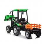 Go Skitz Bruce The 24V Tractor with Roof  & Trailer - Green