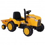 Go Skitz 12V Farm Tractor with Trailer - Yellow