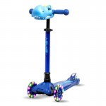 I-GLIDE 3 Wheel Kids Scooter Blue/Blue with Dinosaur Head