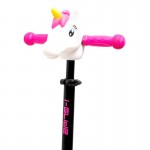 I-GLIDE 3 Wheel Kids Scooter Black/Pink with Unicorn Head