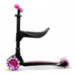 I-GLIDE 3 Wheel Kids Scooter Black/Pink with Toddler Seat
