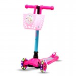 I-GLIDE 3 Wheel Kids Scooter Pink/Aqua with Basket