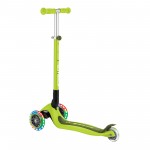 Globber Primo Foldable Lights Scooter - Lime Green