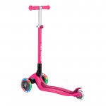 Globber Primo Foldable Lights Scooter - Neon Pink