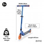 Zinc Identity 2.0 Folding Scooter Blue/Navy Zinc Identity 2.0 Folding Scooter Blue/Navy