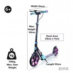 Zinc Verge Pro Big Wheel Folding Scooter Blue/Pink