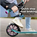 Zinc Verge Pro Big Wheel Folding Scooter Blue/Pink