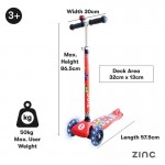 Zinc Non Folding T-Motion Tri-Scooter Racecar