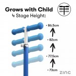 Zinc Non Folding T-Motion Strobe Junior Tri Scooter Blue