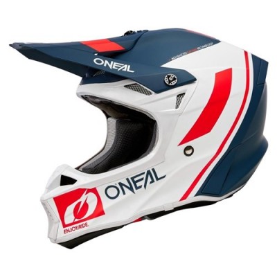 Oneal 2026 10 SRS Flow Helmet Blue/White/Red - Large