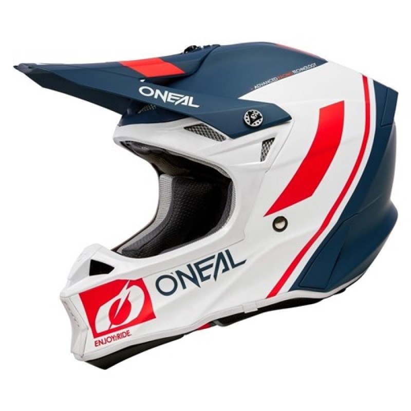 Oneal 2026 10 SRS Flow Helmet Blue/White/Red - Large Oneal 2026 10 SRS Flow Helmet Blue/White/Red - Large