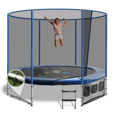 OZ Trampolines Summit Round 8 Ft. Above Ground Trampoline - Blue