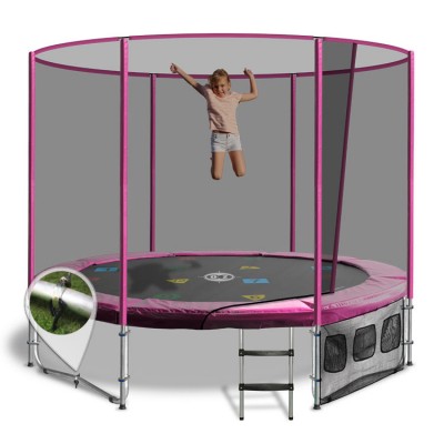 OZ Trampolines Summit Round 8 Ft. Above Ground Trampoline - Pink
