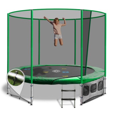 OZ Trampolines Summit Round 8 Ft. Above Ground Trampoline - Green