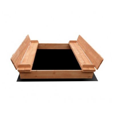 Keezi Square Sand Pit - Natural Wood