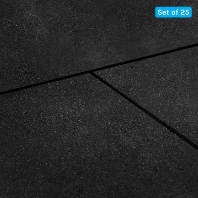 Lifespan CORTEX 10mm Commercial Bevelled Edge Rubber Gym Tile Mat (1m x 1m) Pack of 25