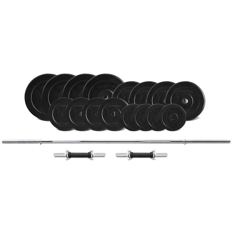 CORTEX 85kg EnduraShell Barbell & Dumbbell Weight Set CORTEX 85kg EnduraShell Barbell & Dumbbell Weight Set