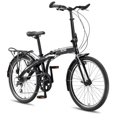 XDS City 24" Folding Bike Pearl Black