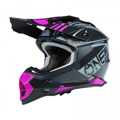 Oneal 2022 2 Series Rush Helmet V.22 Black/Pink Youth SM 47/48cm