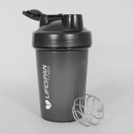 Lifespan Fitness Shaker Bottle (500ml Black) Pack of 2
