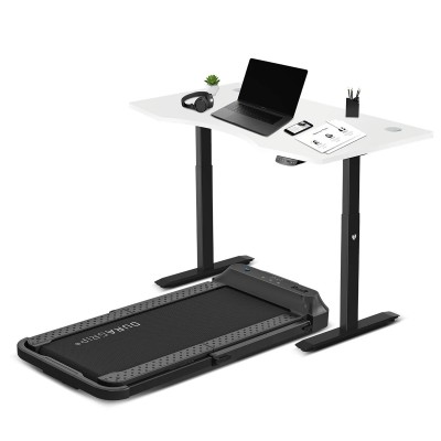 Lifespan V-FOLD Treadmill with ErgoDesk Automatic Standing Desk 1500mm in White
