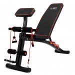 LSG GBN-007 6 Level FID Bench & Preacher Pad + 85kg Weight & Bar Package