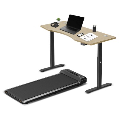 Lifespan WalkingPad™ M2 Treadmill with ErgoDesk Automatic Standing Desk (Oak) 1500mm