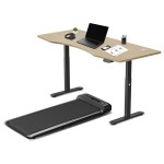 Lifespan WalkingPad™ M2 Treadmill with ErgoDesk Automatic Standing Desk (Oak) 1800mm