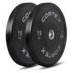 Lifespan CORTEX 15kg Black Series V2 Bumper Plate (Pair)