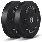 Lifespan CORTEX 25kg Black Series V2 Bumper Plate (Pair)