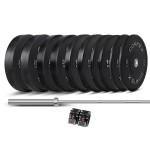 Lifespan CORTEX Pro 170kg Black Series Bumper Plate V2 Package with SPARTAN205 Barbell
