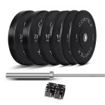 Lifespan CORTEX Starter 85kg Black Series Bumper Plate V2 Package with ATHENA200 Barbell