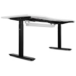 Lifespan V-Fold Treadmill with ErgoDesk Automatic White Standing Desk 1500mm + Cable Management Tray