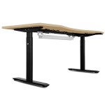 Lifespan V-Fold Treadmill with ErgoDesk Automatic Oak Standing Desk 1800mm + Cable Management Tray