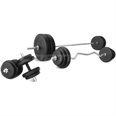 Lifespan CORTEX 90kg EnduraShell Barbell Weight Set