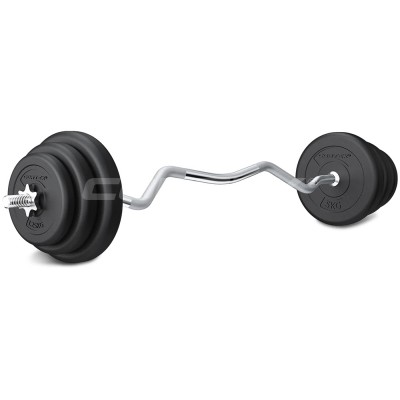 Lifespan CORTEX 40kg EnduraShell Curl Bar Weight Set