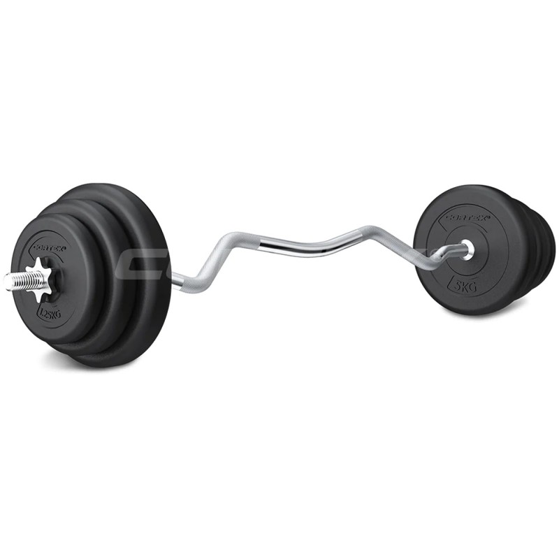 Lifespan CORTEX 40kg EnduraShell Curl Bar Weight Set Lifespan CORTEX 40kg EnduraShell Curl Bar Weight Set