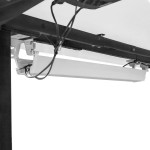 Lifespan ErgoDesk Automatic Standing Desk 1500mm (White) + Cable Management Tray