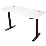 Lifespan ErgoDesk Automatic Standing Desk 1500mm (White) + Cable Management Tray