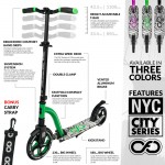 Infinity Scooters New York City NYC Series Commuter Scooters - Green