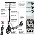 Infinity Scooters New York City NYC Series Commuter  Scooters - White