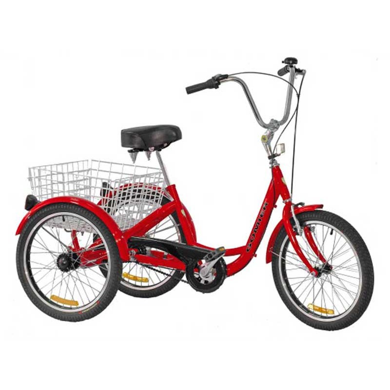 Gomier 2500 Series Shimano Nexus 3 Speed 24" Adult Tricycle Red