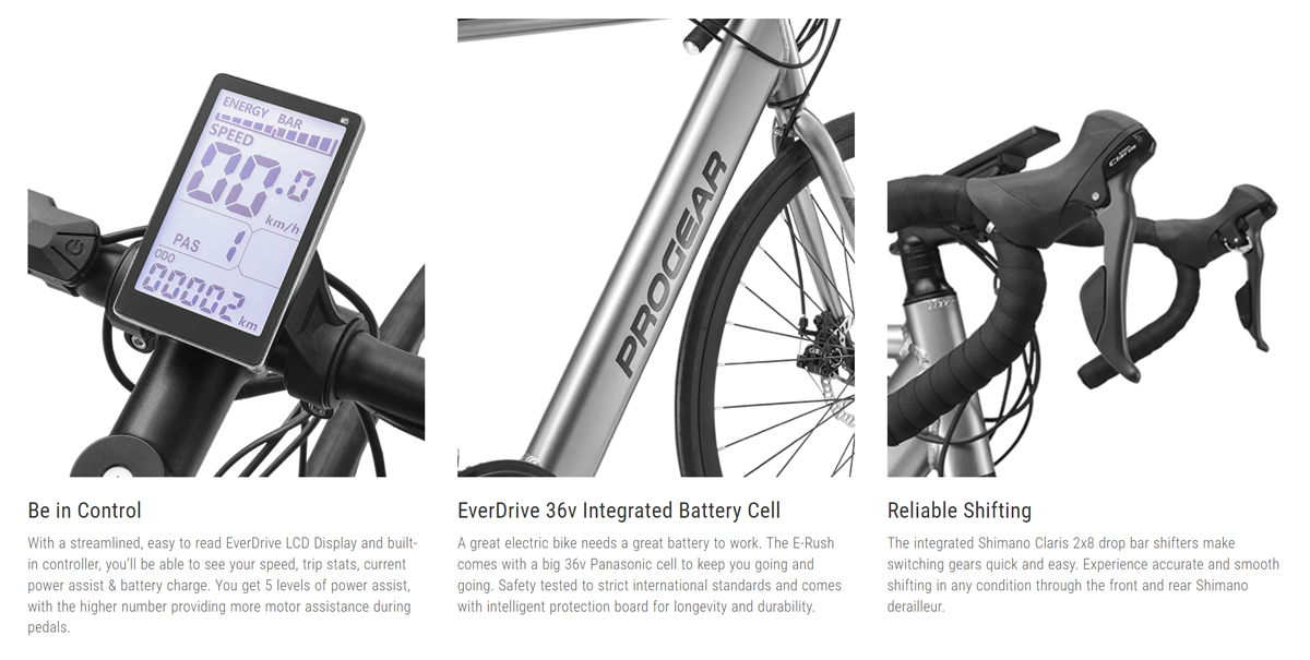 Progear Electric Street Bicycle Progear E-Rush 56cm Speed Electric